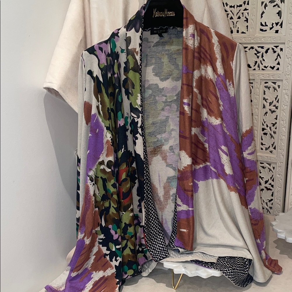 Etro Multicolor Patterned open sweater - image 1
